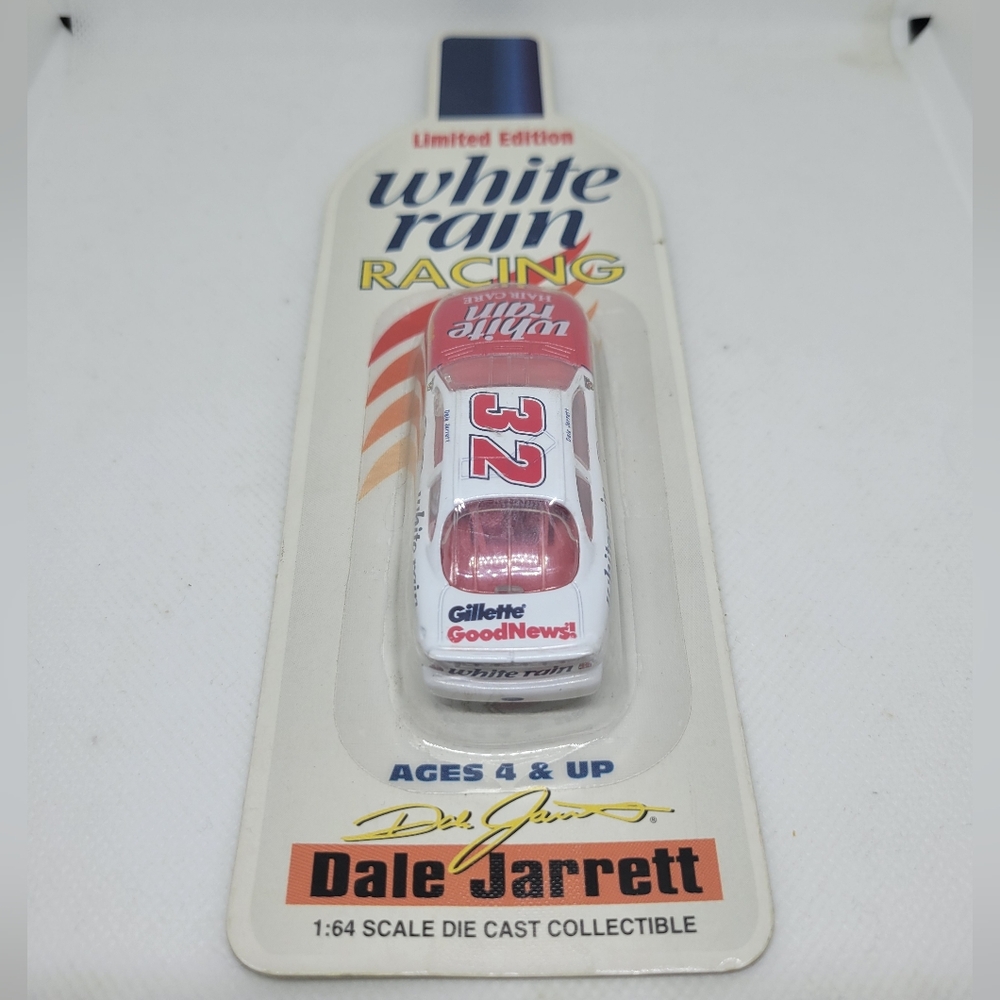 Vintage White Rain Racing Dale Jarrett 1:64 Scale Die Cast Collectible Car